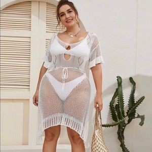 Plus Crochet Bathing Suit Cover Up